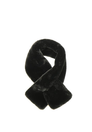 Peace of Mind Faux Fur Scarf, Black
