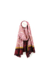 Peace of Mind Ginkgo Leaf Print Scarf, Pink