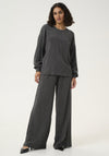 Kaffe Olga Textured Top, Dark Grey