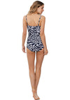 Pastunette Print Bandeau Swimsuit, Navy