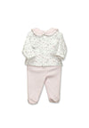 Babidu Baby Girl Frill Collar 2 Piece Set, Pink