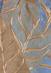 Peace Of Mind Willow Oversize Leaf Print Scarf, Blue