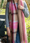 Peace Of Mind Molly Check Print Scarf, Pink