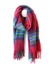 Peace Of Mind Miranda Fringed Detail Scarf, Hot Pink