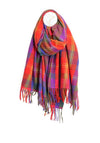 Peace Of Mind Esme Tartan Check Print Scarf, Green Multi