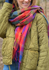 Peace Of Mind Esme Tartan Check Print Scarf, Green Multi