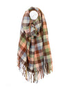 Peace Of Mind Jessica Check Print Scarf, Brown Multi