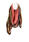 Peace Of Mind Mixed Print Crinkle Scarf, Red Multi