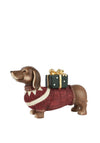 Kaemingk Christmas Dachshund With Present Decoration