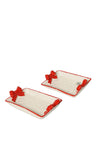 Kaemingk Dolomite Red and White Serving Plate