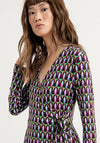Surkana Unique Print Wrap Mini Dress, Multi