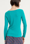 Surkana Boat Neckline Top, Turquoise