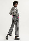 Surkana Print Wide Leg Knit Trouser, Black