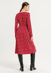 Surkana Floral Print Drawstring Waist Midi Dress, Red