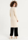 Surkana Soft Knit Knee Length Coat, Ecru