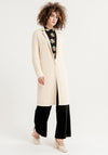 Surkana Soft Knit Knee Length Coat, Ecru