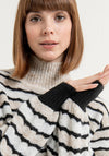 Surkana High Neck Striped Knit Sweater, Multi