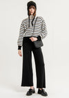 Surkana High Neck Striped Knit Sweater, Multi