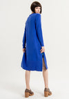 Surkana Button Up Long Knit Cardigan, Royal Blue