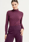 Surkana High Waisted Wide Leg Trouser, Plum