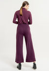 Surkana High Waisted Wide Leg Trouser, Plum