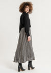 Surkana Satin Feel Print A-Line Midi Skirt, Multi