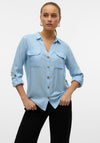Vero Moda Bumpy Pocket Detail Shirt, Blue