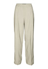 Vero Moda Eli Herringbone Straight Leg Trousers, Beige