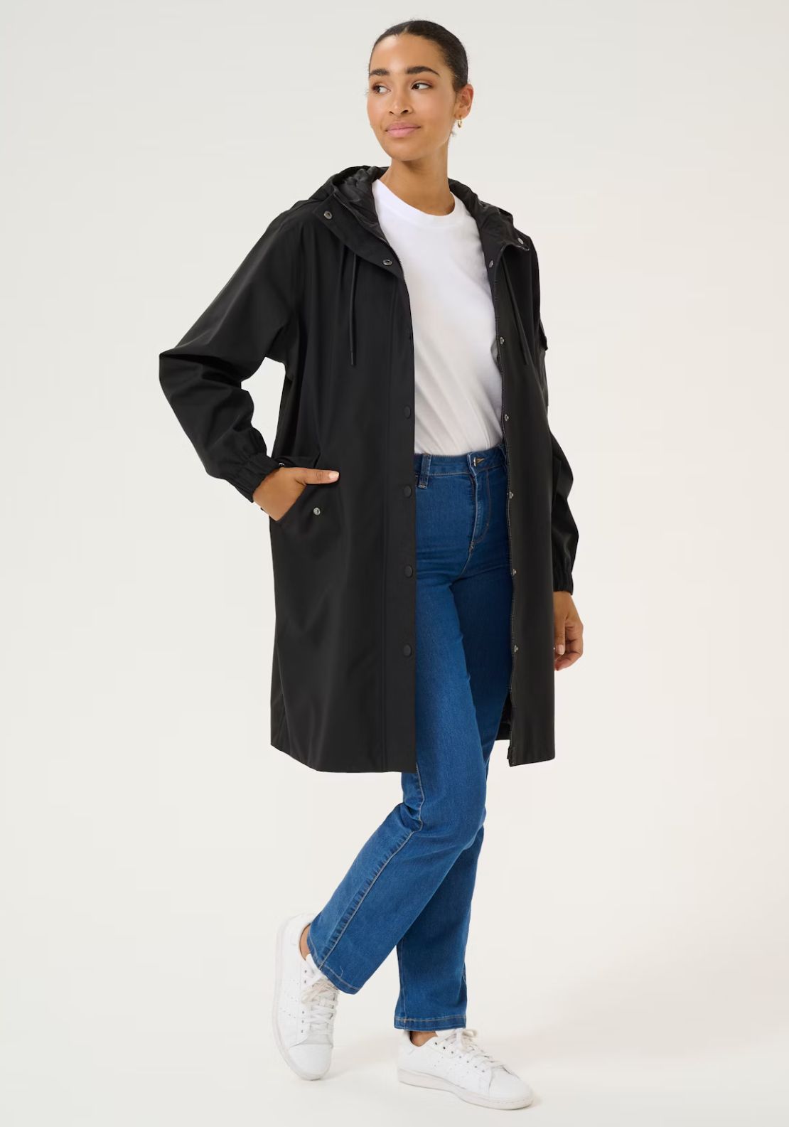 Kaffe Ennie Water Repellent Coat, Black