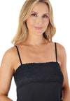 Gaspe Lace Detail Cami Top, Black