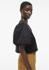 Rouge Edit Detta Puffed Sleeve Blouse, Black