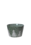 Kaemingk Snowy Trees Bowl, Green