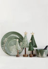 Kaemingk Snowy Trees Mug, Green