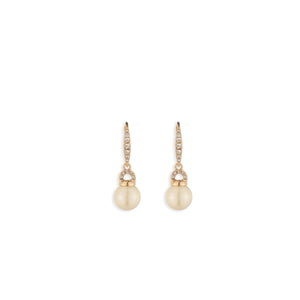 Ralph Lauren Pavé & Pearl Drop Earrings, Gold