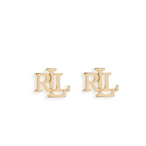 Ralph Lauren Logo Stud Earrings, Gold