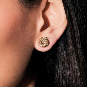 Ralph Lauren Pavé Knot Stud Earrings, Gold