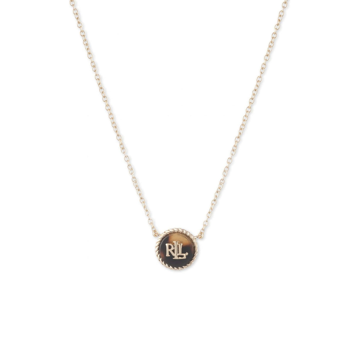 Ralph Lauren Tortoise Logo Pendant Necklace, Gold