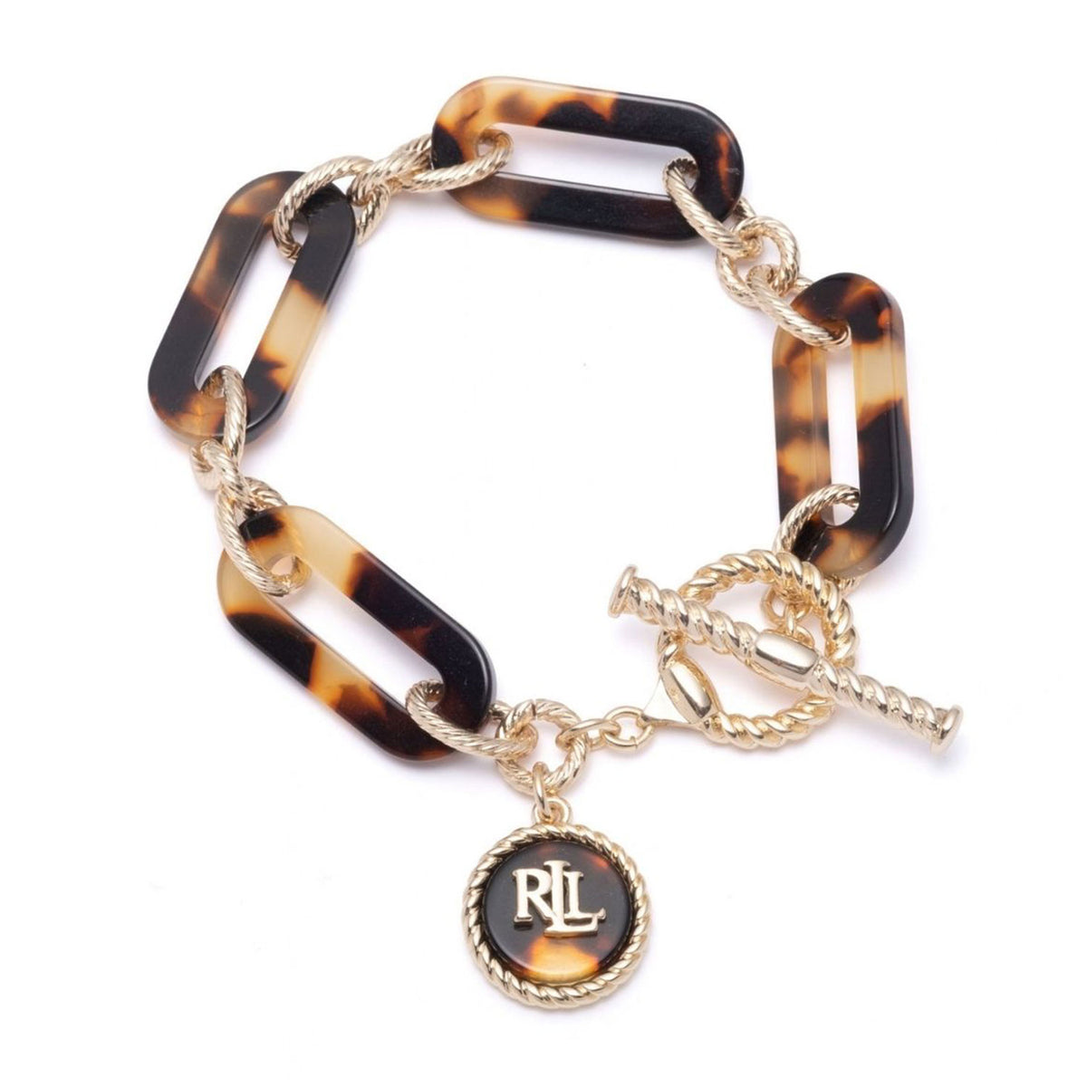 Ralph Lauren Tortoise Toggle Flex Bracelet, Gold