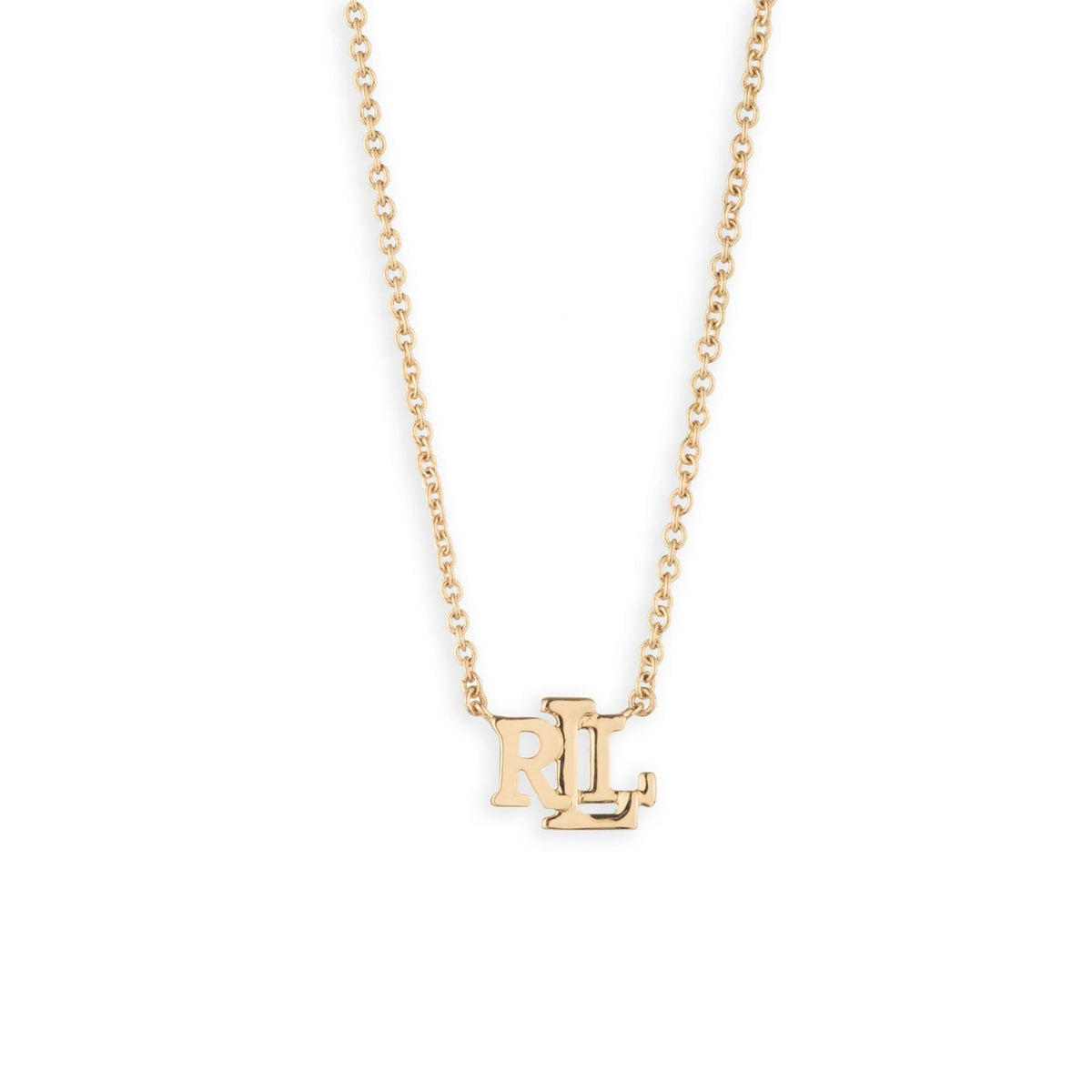 Ralph Lauren Logo Pendant Necklace, Gold