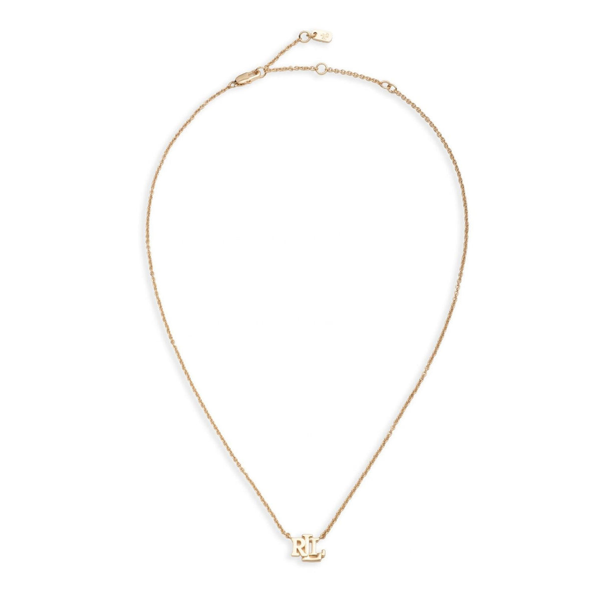 Ralph Lauren Logo Pendant Necklace, Gold