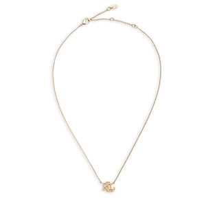Ralph Lauren Faux Pearl Logo Pendant Necklace, Gold