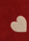 Kaemingk Diamond Stitched Sherpa Heart Throw, Red