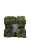 Kaemingk Fluffy Faux Fur Throw, Green