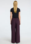 Selected Femme Rita Wide Leg Trousers, Wine