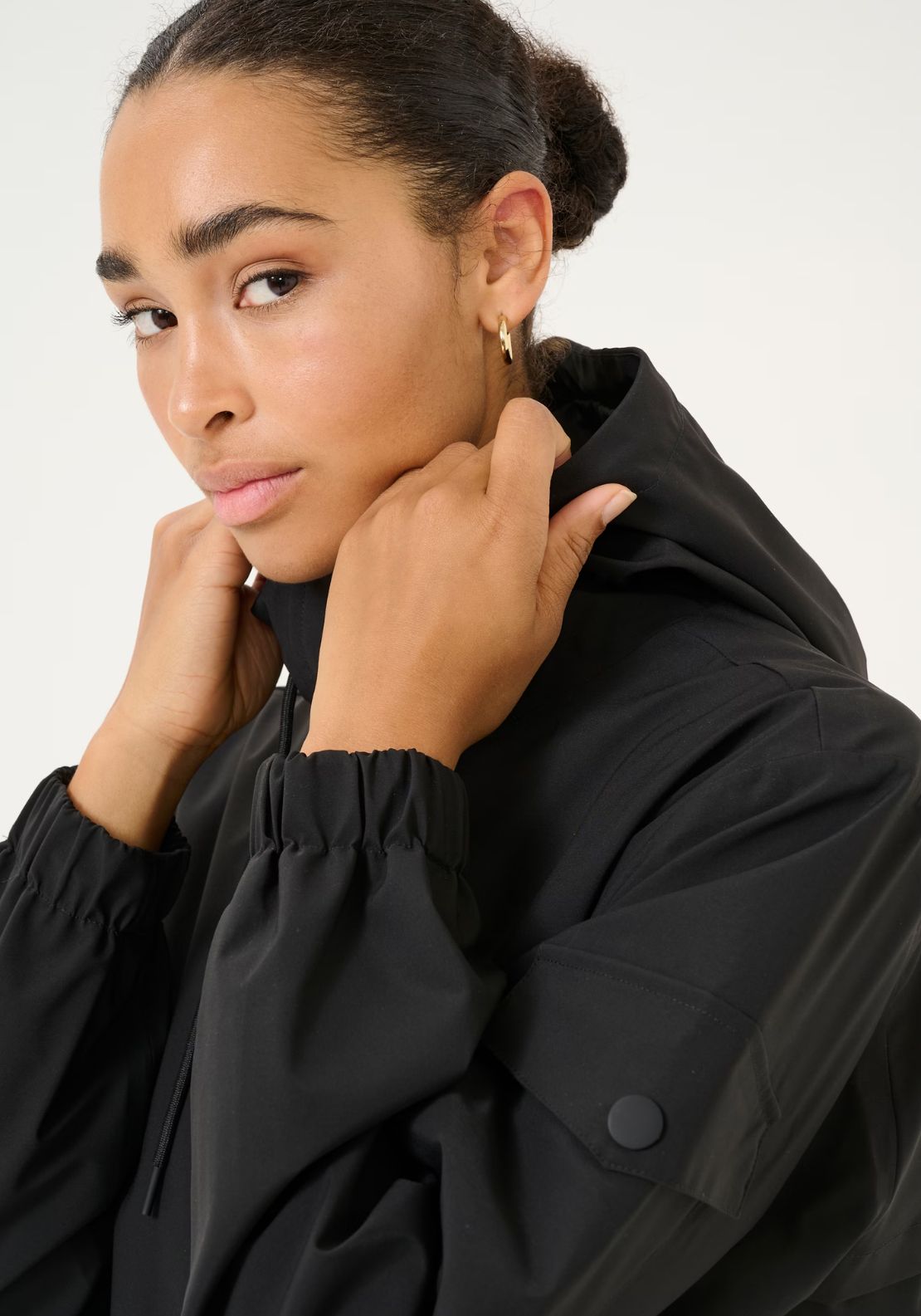 Kaffe Ennie Water Repellent Coat, Black