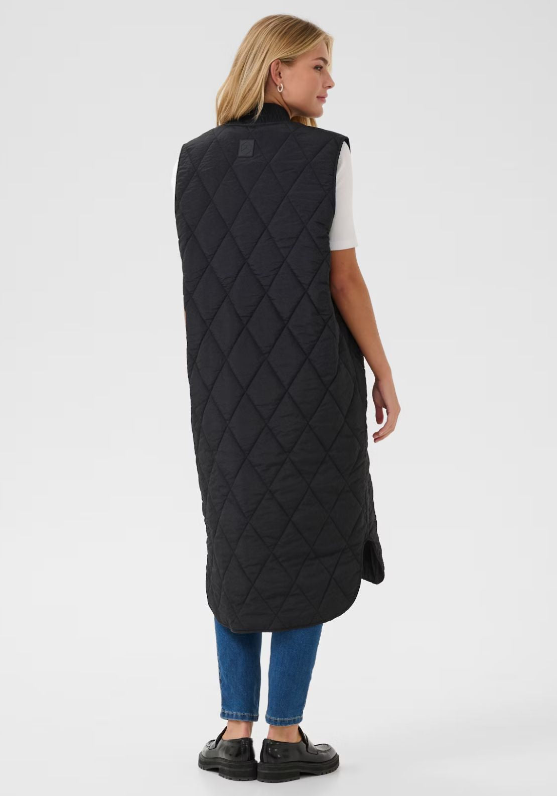 Kaffe Lorena Quilted Gilet, Black