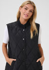 Kaffe Lorena Quilted Gilet, Black