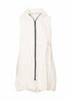 Naya Jacquard Polka Dot Gilet, White