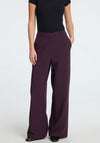 Selected Femme Rita Wide Leg Trousers, Wine