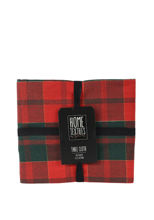 Kaemingk Check Rectangular Tablecloth, Red and Green
